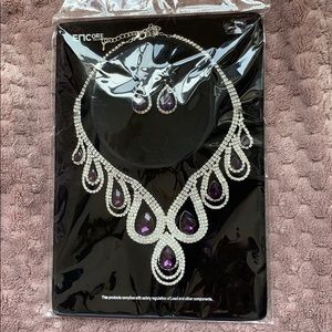 Silver and Purple stone set